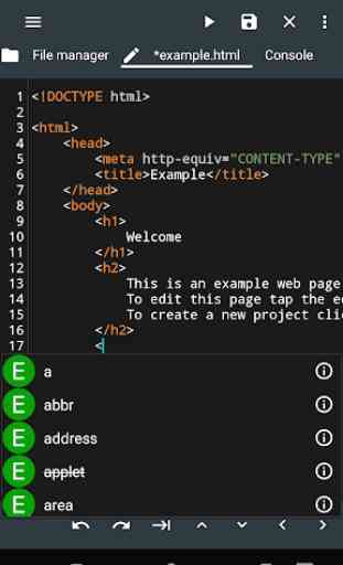 WebCode - ide for html, css and javascript 2