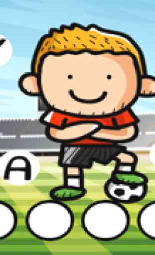 ABC Ortografia Para As Crianças: Aprenda Inglês Leitura e Escrita Com Os Jogadores da Copa de 4