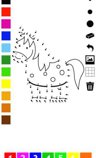 Pintura por números para as crianças: Livro para colorir, Ligue os pontos, jogos e exercícios com os animais, urso, cão, cavalo, porco, coelho e rato. Jogo de quebra-cabeça e de aprender, pintura e contar 2