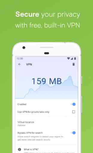 Navegador Opera com VPN gratuita 1