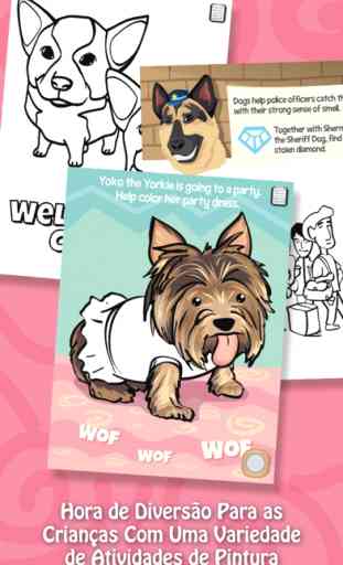 Pinte & Brinque: Cães, desenhos para colorir 2