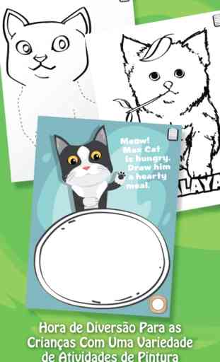 Pinte & Brinque: Gatos, desenhos para colorir 2