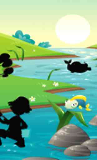 Jogo para crianças idade 2-5 sobre pesca: Jogos, puzzles e enigmas para jardim de infância, pré-escola ou creche. Aprender com o mar, água, peixe, pescador e vara de pesca 4