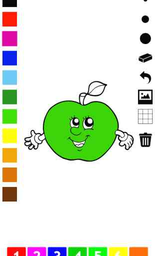 Livro para colorir de frutas e legumes para lactentes e crianças: Jogo com muitas fotos como maçã, banana, uva, limão, pêra, morango. Aprender para a creche, pré-escola ou creche escola 2