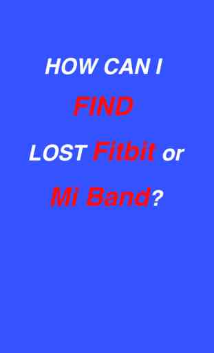 dispositivos bluetooth rápido encontrar (Fitbit,Mi 1