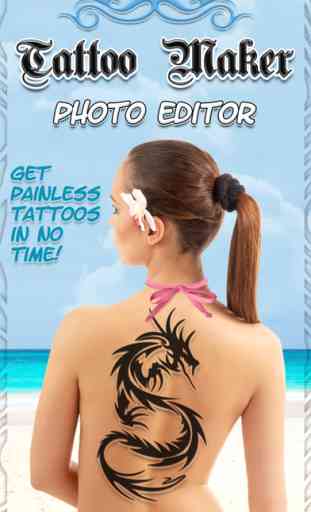 Criador Tattoo Editor de fotografias com Falso tinta Tatuagens 1