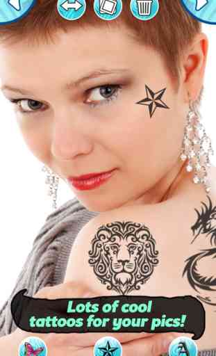 Criador Tattoo Editor de fotografias com Falso tinta Tatuagens 2