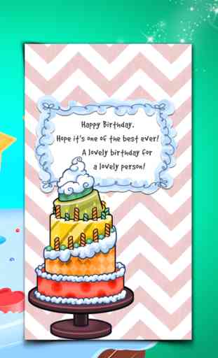 Cartão de Aniversário Virtual - Desejar Celebração Feliz com Fundo Decorativo e um Texto Colorido 2