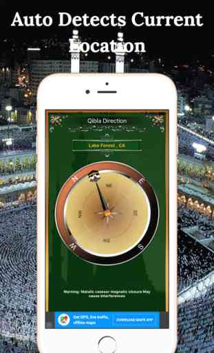Direção Qibla Compass-Free 2