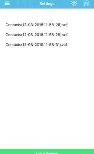 Contacts Backup e Transferência - Sync, Copiar e Address Book Export em vcf para Dropbox 4