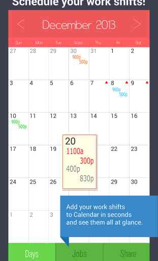 Calendário de Turno – Gerenciador de Calendário de trabalho para Produtividade e Acompanhamento de Hora 1