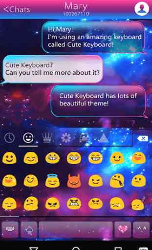 Color Galaxy Emoji Keyboard 2