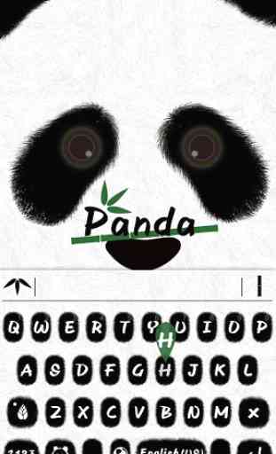Novo tema de teclado Cute Panda 1
