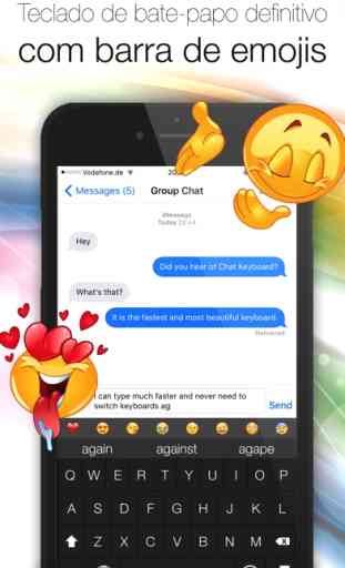 Teclado de Bate-papo - Teclado de cores animado com imagens em HD, belas fontes e novo emoji para WhatsApp, Messenger, Facebook... 1