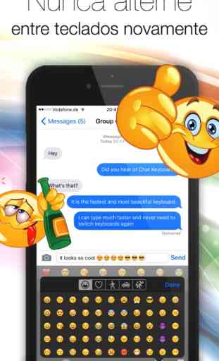Teclado de Bate-papo - Teclado de cores animado com imagens em HD, belas fontes e novo emoji para WhatsApp, Messenger, Facebook... 2