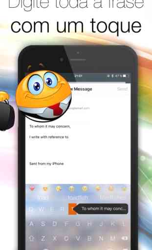 Teclado de Bate-papo - Teclado de cores animado com imagens em HD, belas fontes e novo emoji para WhatsApp, Messenger, Facebook... 3