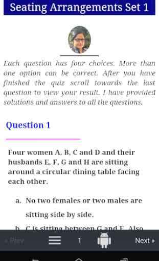 Aptitude Questions on Seating 1