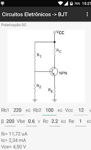 Cálculo Circuitos Eletrônicos 2