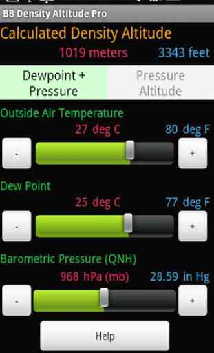 BB Density Altitude Calculator 1