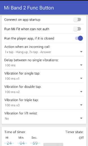 Func Button for Mi Band 2 3