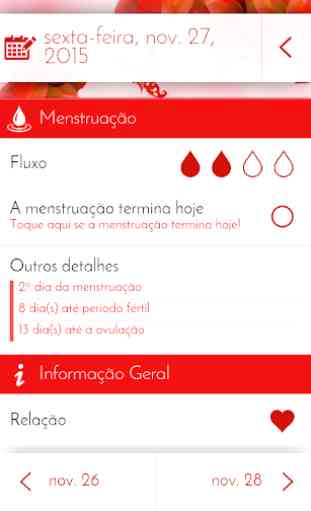Diário Menstrual - Calendário 2