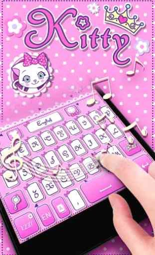 Kitty GO Keyboard Theme 3