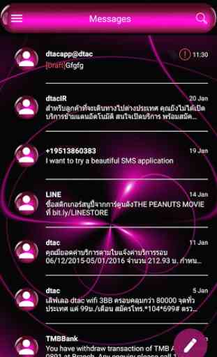 PinkSphere SMS Mensagens 3