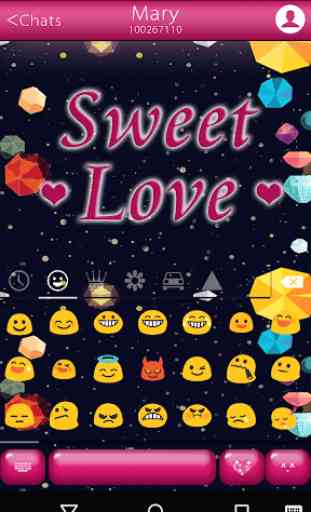 Sweet Love Emoji Keyboard 2