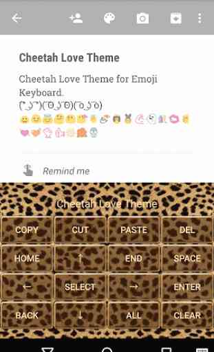 Cheetah Emoji Keyboard Theme 3