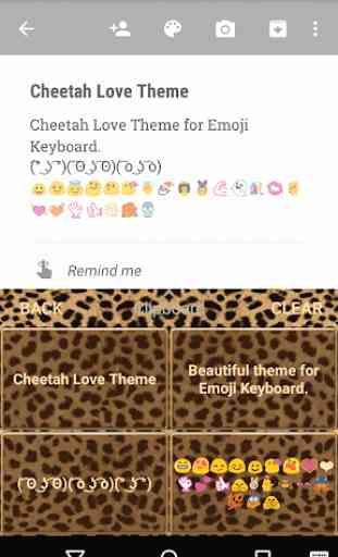 Cheetah Emoji Keyboard Theme 4