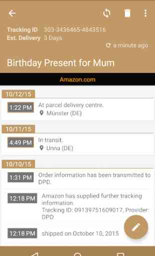 Deliveries Package Tracker 3