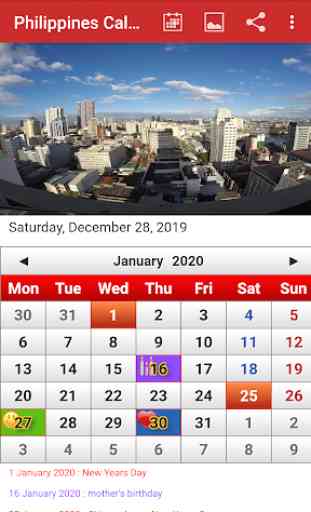 Philippines Calendar 2020 1