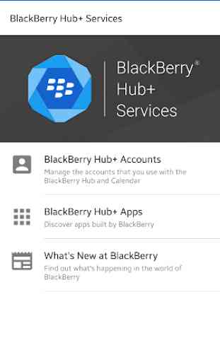 Serviços BlackBerry Hub+ 1