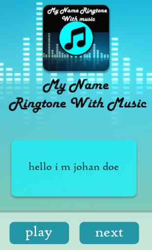 My name ringtones music 3