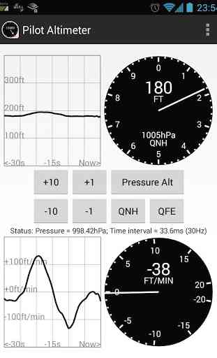Pilot Pressure Altimeter & VSI 1