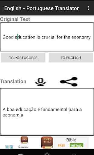 Português - Inglês Tradutor 2