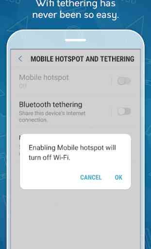 Tethering for WiFi Master Key 2