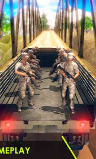 Exército Caminhão Dirigindo 3D Simulador 3