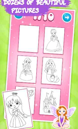 Livro de colorir para crianças: Princesas 2