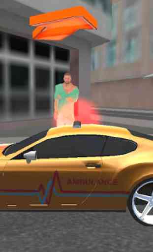 Louco ambulância motorista 3D 3