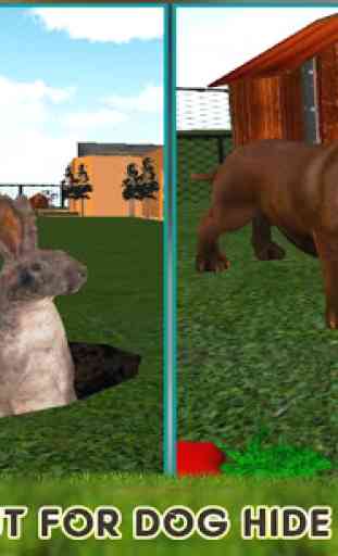 Pet Coelho vs cão ataque 3D 1