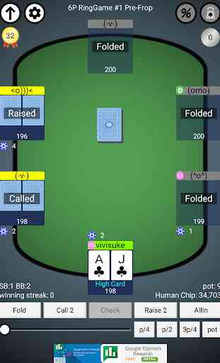 AI Texas Holdem Poker offline 2
