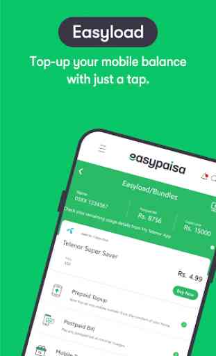 Easypaisa - Mobile Load, Send Money & Pay Bills 2