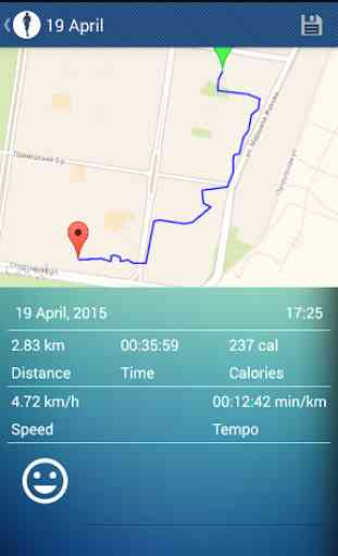Kilometers: GPS Track Walk Run 4