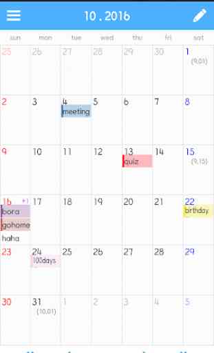 Simple Memo Calendar 1