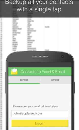 Backup de contatos-Excel Email 1