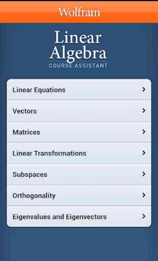 Linear Algebra Course App 1