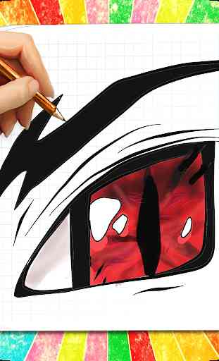 Como desenhar olhos Anime 2