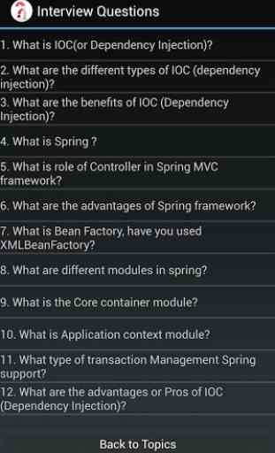 Java/Spring/J2EE Questionnaire 2