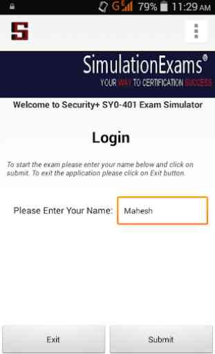 Security+ Exam Simulator 1